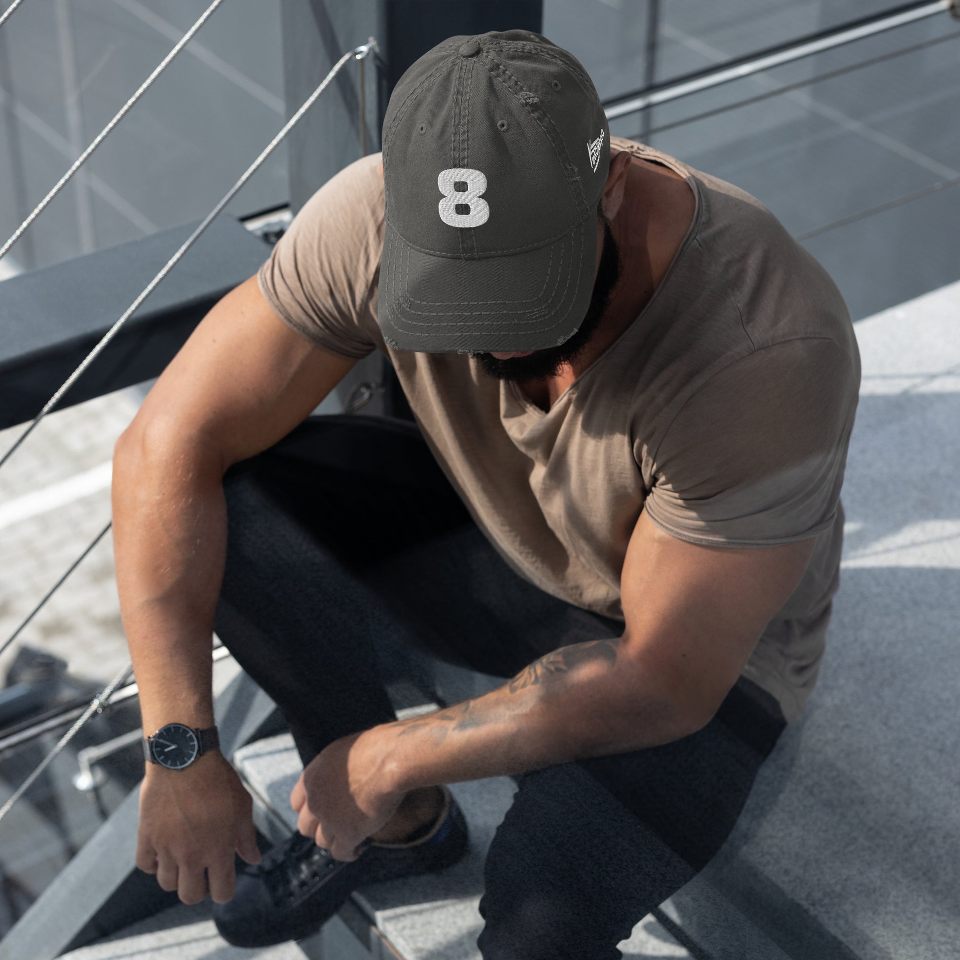 Charcoal Distressed Kimo Jeepaz Adjustable Hat
