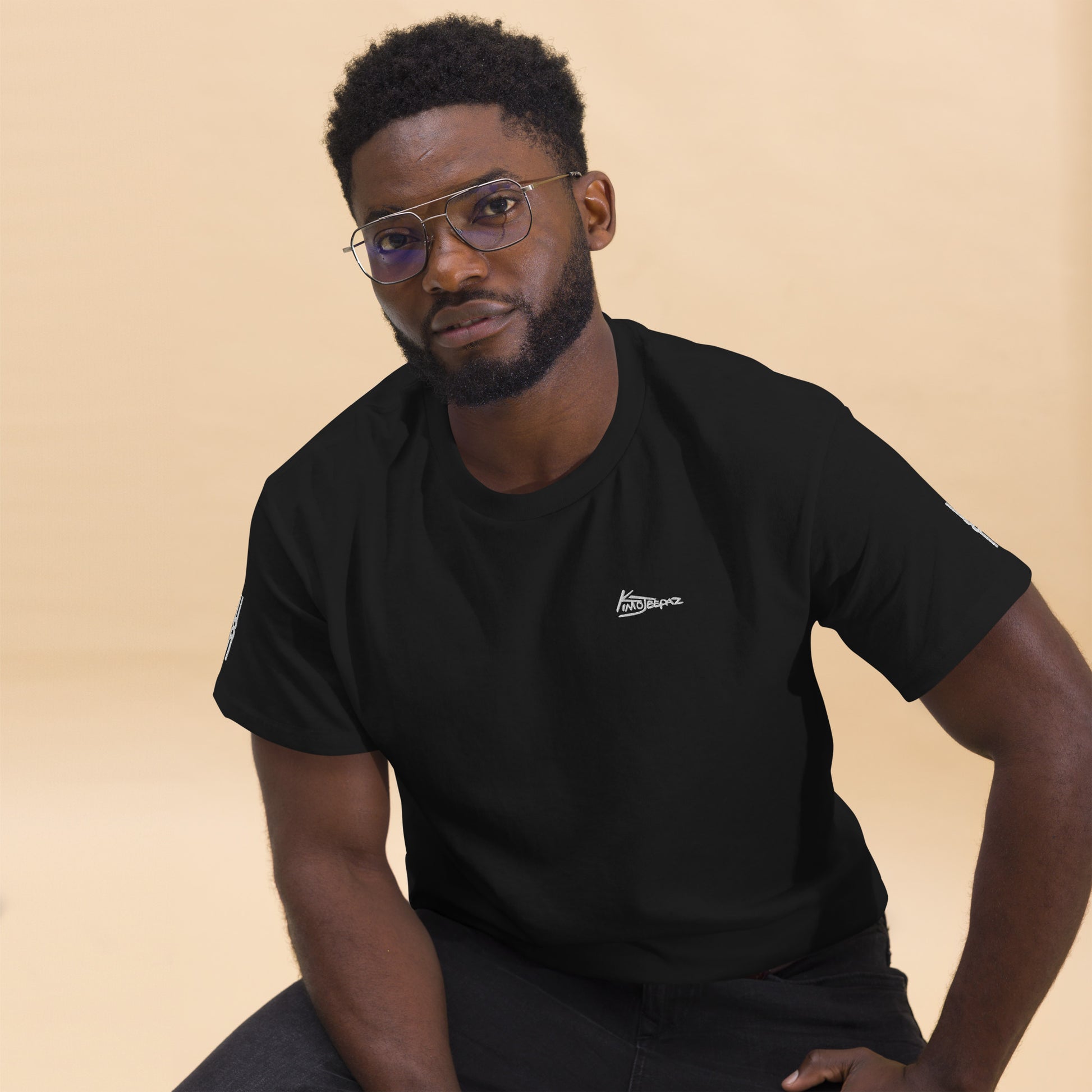 black Men’s Kimo Jeepaz Embroidered T-Shirt 