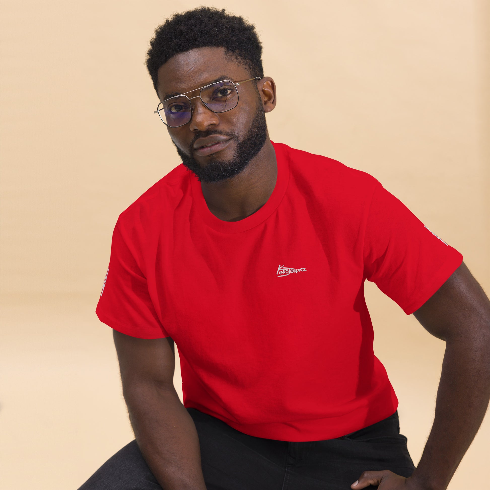 Red Men’s Kimo Jeepaz Embroidered T-Shirt 