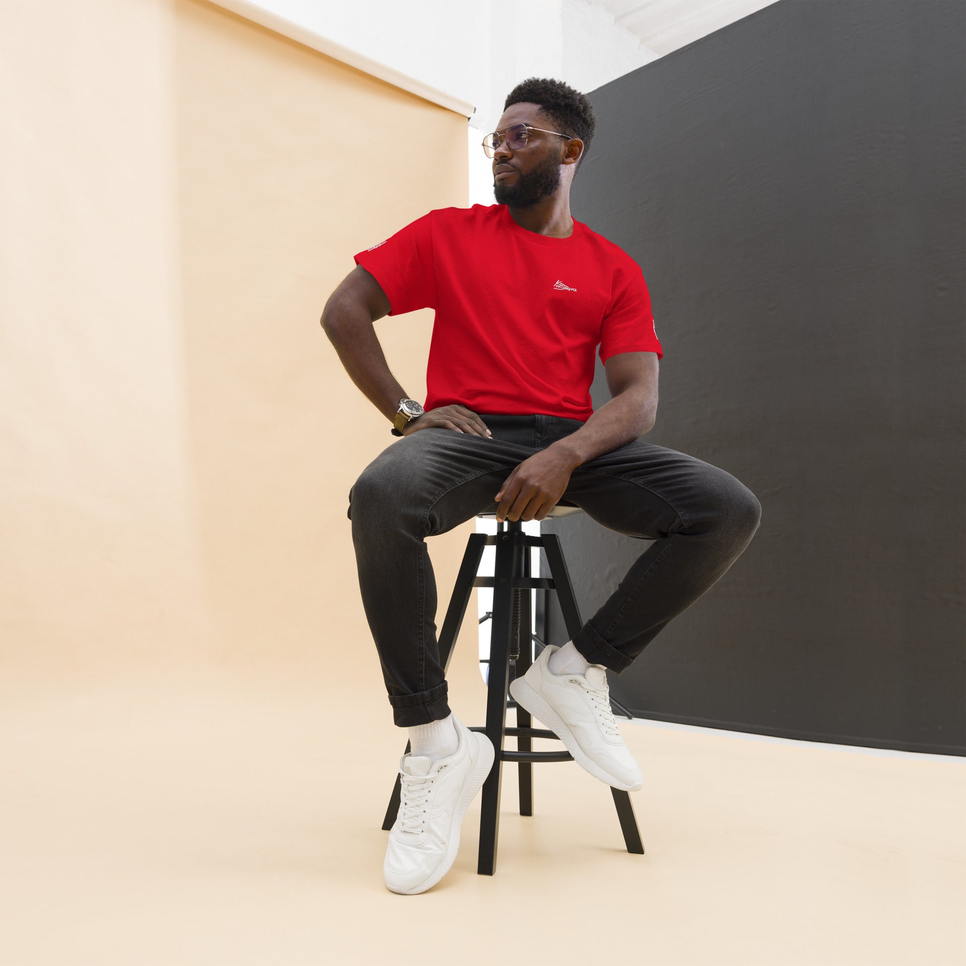 Red Men’s Kimo Jeepaz Embroidered T-Shirt 