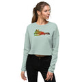 dusty blue Kimo Jeepaz Women's Cropped Jumper
