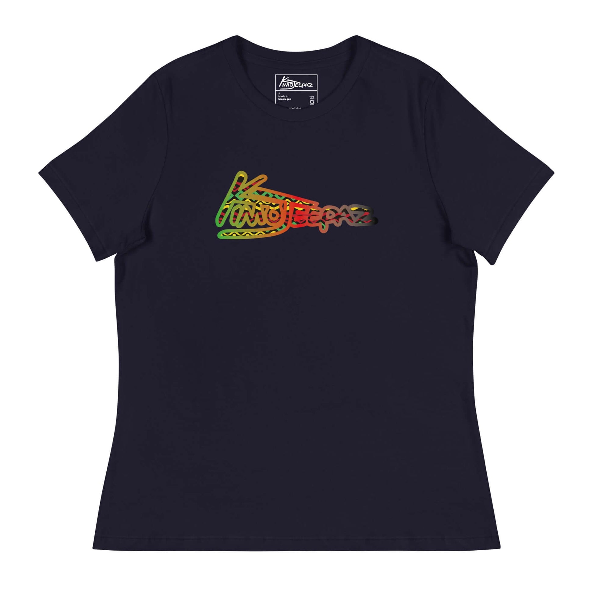 Women’s Kimo Jeepaz navy top – premium dancehall clothing UK